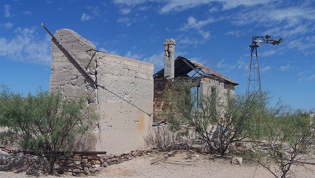 Remnants of the Picacho Stagecoach station stand along the Butterfield Trail.