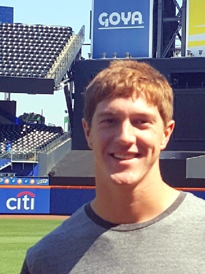 Former Cavemen pitcher Trevor Rogers visits the New York Mets' Citi Field on Monday afternoon. Rogers attended Monday's Major League Baseball draft at Studio 42 in nearby Secaucus, NJ.