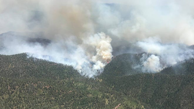 The 416 Fire team released this image June 28, 2018, of fire progressing in the Deer Creek and Elk Creek wilderness areas at the northwest end of the blaze.