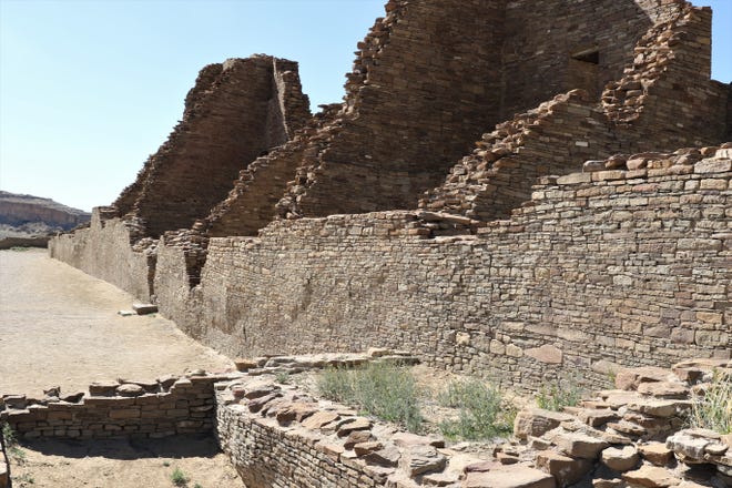 Pueblo Bonito is pictured, Sunday, April 14, 2019, at Chaco Culture National Historical Park.