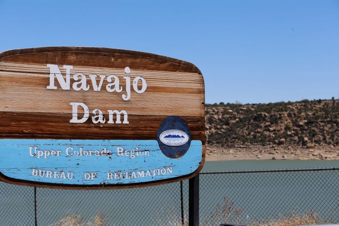 Navajo Lake is pictured, April 18, 2019, in the community of Navajo Dam. The U.S. Bureau of Reclamation plans to release 5,000 cubic feet of water per second from the reservoir this summer.