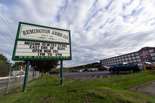 The Remington Arms Co. plant in Ilion, New York, is seen in this file photo on Friday, Oct. 11, 2019. The business is in talks with the Navajo Nation about a possible purchase, an idea that was also discussed in 2018.
