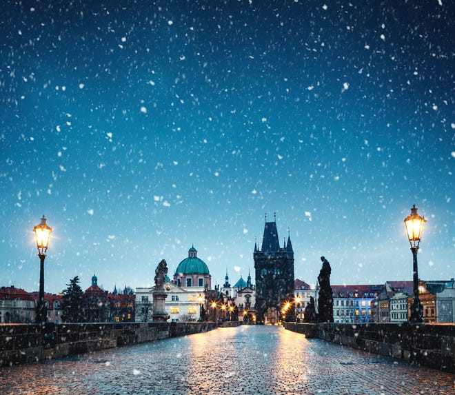 Prague Best time to fly: January Fast becoming one of the hip alternatives to Paris for savvy travelers, Prague also offers refreshingly low airfare. That ’ s especially true in January when tickets starting at about $525 aren ’ t hard to come by at all. More money for Czech craft beer that way.