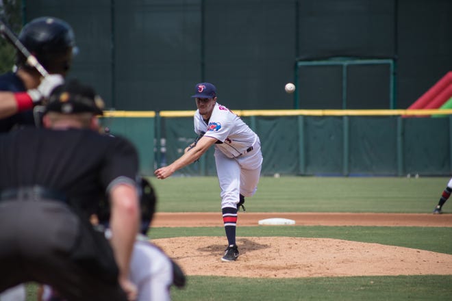 Trevor Rogers pitches against the Mississippi Braves on Aug. 11, 2019. Rogers started the season with the A-Advanced Hammerheads and was promoted to Double-A Jacksonville after being named to the FSL All-Star team midway through the season.