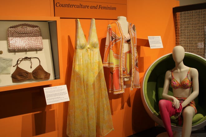 A collection of 1960s psychedelic-inspired lingerie that seems straight out of an Austin Powers movie is included in the "Inside Out" exhibition at the Farmington Museum at Gateway Park.