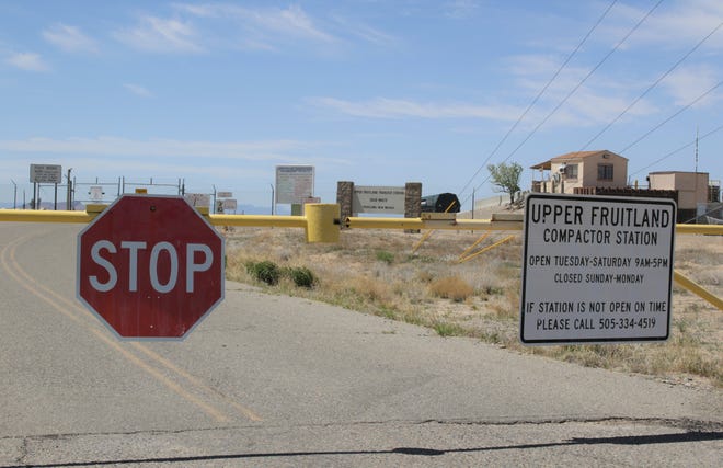 The Upper Fruitland Transfer Station is pictured on April 25 near Navajo Route 36 in Fruitland. San Juan County closed the solid waste convenience station on Saturdays and Sundays to comply with the Navajo Nation curfew.