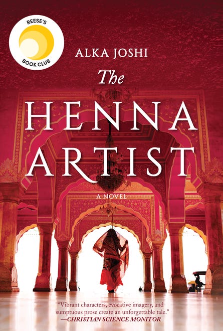 May 2020: " The Henna Artist, " by Alka Joshi • Fiction, Harlequin Mira • About: Escaping an abusive marriage, 17-year-old Lakshmi must find her way in 1950s India. • Witherspoon ' s take: " This vivid story is so rich and complex ... reading about Lakshmi ' s journey from escaping an abusive marriage to becoming one of the most sought-after henna artists in Jaipur captivated me from the first chapter to the final page.