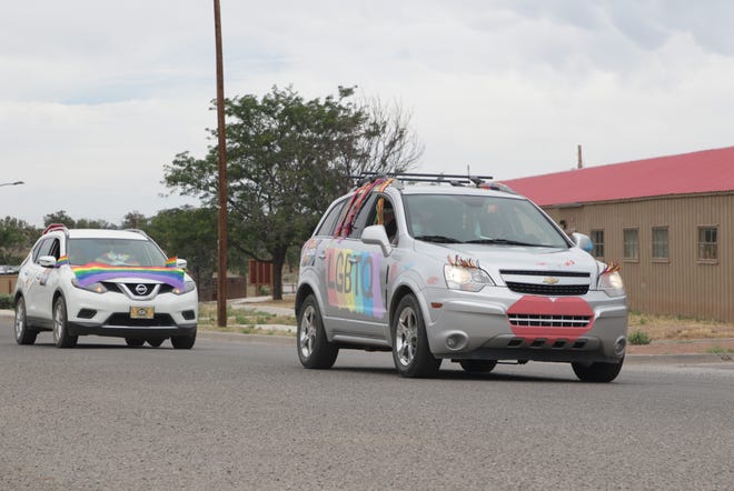 Diné Pride Cruise participants decorated their vehicles to honor Pride Month and health care workers on the frontline of the coronavirus fight on June 26 in Window Rock, Arizona.