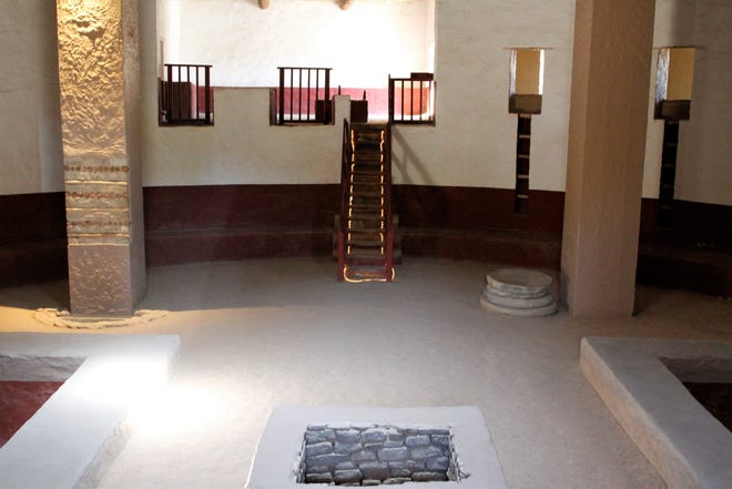 The interior of the Great Kiva is pictured, Thursday, July 2, 2020, at Aztec Ruins National Monument.