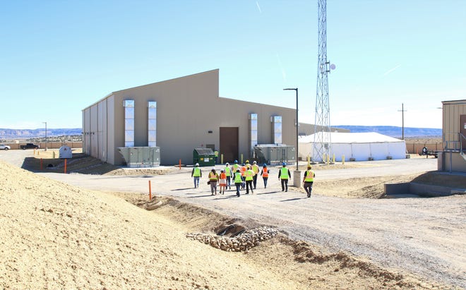 Construction was completed this year on the Cutter Lateral Water Treatment Plant, located near Dzilth-Na-O-Dith-Hle. The U.S. Bureau of Reclamation recognized the end of construction with a tour by agency, tribal and local officials on Oct. 19.