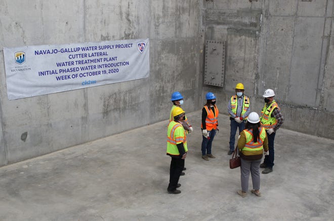 The U.S. Bureau of Reclamation provided tours of the new Cutter Lateral Water Treatment Plant to officials and stakeholders on Oct. 19 near Dzilth-Na-O-Dith-Hle. The facility is part of the Navajo-Gallup Water Supply Project.
