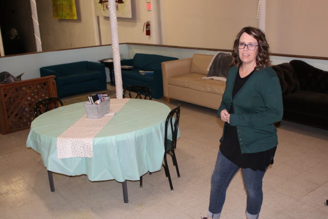 Inspire heART founder and CEO Christy Clugston hopes her organization's new home in the Aztec Theater someday can serve as a relaxing after-school hangout spot for students, in addition to providing art therapy.