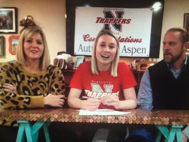 Aztec’s Autumn Roundy signs her National Letter of Intent via Zoom on Thursday, Dec. 17, 2020, to continue her soccer career at Northwest College.