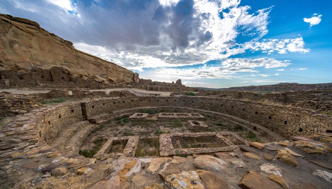 Pueblo Bonito is seen in this photo at Chaco Culture National Historic Park.
