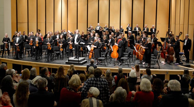 Led by conductor Thomas Heuser, center, the San Juan Symphony returns to action this weekend with concerts in Farmington and Durango, Colo.