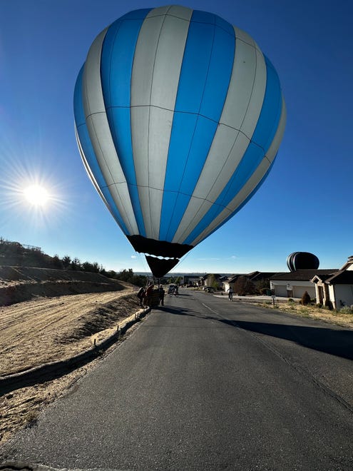 The neighborhood around the San Juan Country Club became a landing zone for many of the balloons participating in the Four Corners Balloon Rally on Sept. 24.